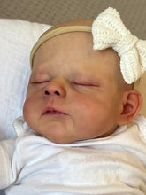 Загрузить изображение в средство просмотра галереи, 19" Erica Cloth-Body Reborn Baby - Hand-Painted Hair, Sleeping Eyes & White Romper Set