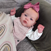 Load image into Gallery viewer, 21" MaryAnn Soft Body Doll (52cm) - Hand-Sculpted Vinyl Head, Ocean Blue Glass Eyes, Realistic Rooted Hair & Hand-Painted Blush - Collector's Artisan Doll