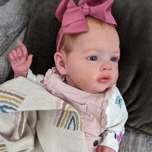 Load image into Gallery viewer, 21" MaryAnn Soft Body Doll (52cm) - Hand-Sculpted Vinyl Head, Ocean Blue Glass Eyes, Realistic Rooted Hair & Hand-Painted Blush - Collector's Artisan Doll