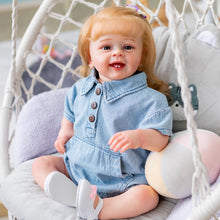 Load image into Gallery viewer, Newborn Reborn Toddler Baby Doll Girl Weighted Cloth Body 24 Inch Silicone Reborn Baby Doll
