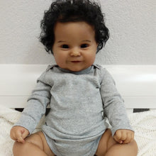 Load image into Gallery viewer, 20" Abel Reborn Baby Girl Soft Body Flexible Black Skin African American Baby Doll
