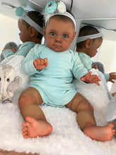Load image into Gallery viewer, 24 Inch Biracial Reborn Toddler Doll Black African American Realistic Newborn Baby Doll Girl Silicone Muneca Reborn
