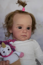 Load image into Gallery viewer, Reborn Toddler Girl Silicone Vinyl Reborn Baby Doll 24 Inch Newborn Babies Weighted Cloth Body Gift Set Toys for Kids