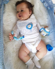Laden Sie das Bild in den Galerie-Viewer, Reborn-Babypuppe für Kleinkinder, Neugeborene, Mädchen, sichtbare Adern, 61 cm beschwerter Stoffkörper oder 50 cm Ganzkörper-Silikon, zwei Optionen