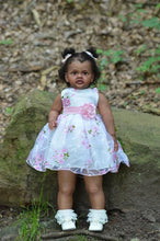 Load image into Gallery viewer, 28 Inch 70cm Toddler Girl Reborn Doll Soft Silicone Reborn Baby Doll Newborn Cuddly Black African American Baby Doll