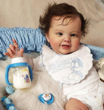 Laden Sie das Bild in den Galerie-Viewer, Reborn-Babypuppe für Kleinkinder, Neugeborene, Mädchen, sichtbare Adern, 61 cm beschwerter Stoffkörper oder 50 cm Ganzkörper-Silikon, zwei Optionen