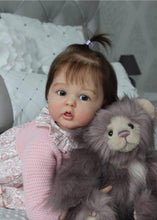Load image into Gallery viewer, 24 Inch Handmade Finished Real Life Reborn Toddler Dolls Silicone Newborn Reborn Baby Doll Girl Weighted Cloth Body