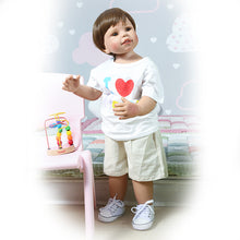 Carica l'immagine nel visualizzatore di Gallery, 28" Hard Vinyl Reborn Toddler Masterpiece Doll Handmade Boy Model Dana