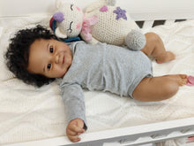 Load image into Gallery viewer, 20" Abel Reborn Baby Girl Soft Body Flexible Black Skin African American Baby Doll