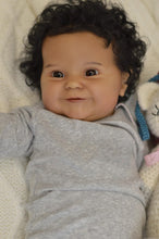 Load image into Gallery viewer, 20" Abel Reborn Baby Girl Soft Body Flexible Black Skin African American Baby Doll