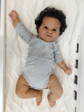 Load image into Gallery viewer, 20" Abel Reborn Baby Girl Soft Body Flexible Black Skin African American Baby Doll
