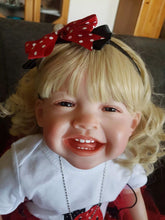 Load image into Gallery viewer, 24 Inch Handmade Painted Silicone Reborn Toddler Girl Dolls Realistic Newborn Reborn Baby Doll Weighted Cloth Body