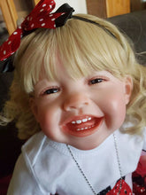 Load image into Gallery viewer, 24 Inch Handmade Painted Silicone Reborn Toddler Girl Dolls Realistic Newborn Reborn Baby Doll Weighted Cloth Body