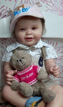 Laden Sie das Bild in den Galerie-Viewer, 24" beschwerter Stoffkörper, Reborn-Babypuppe für Kleinkinder, Neugeborene, Jungen, sichtbare Venen und Kapillaren