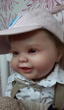 Laden Sie das Bild in den Galerie-Viewer, 24" beschwerter Stoffkörper, Reborn-Babypuppe für Kleinkinder, Neugeborene, Jungen, sichtbare Venen und Kapillaren