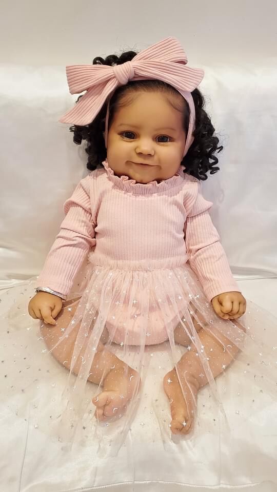 Reborn Baby Dolls Black Girl, 24 Inch Realistic Reborn Doll African  American Newborn Weighted Baby Dolls That Look Real