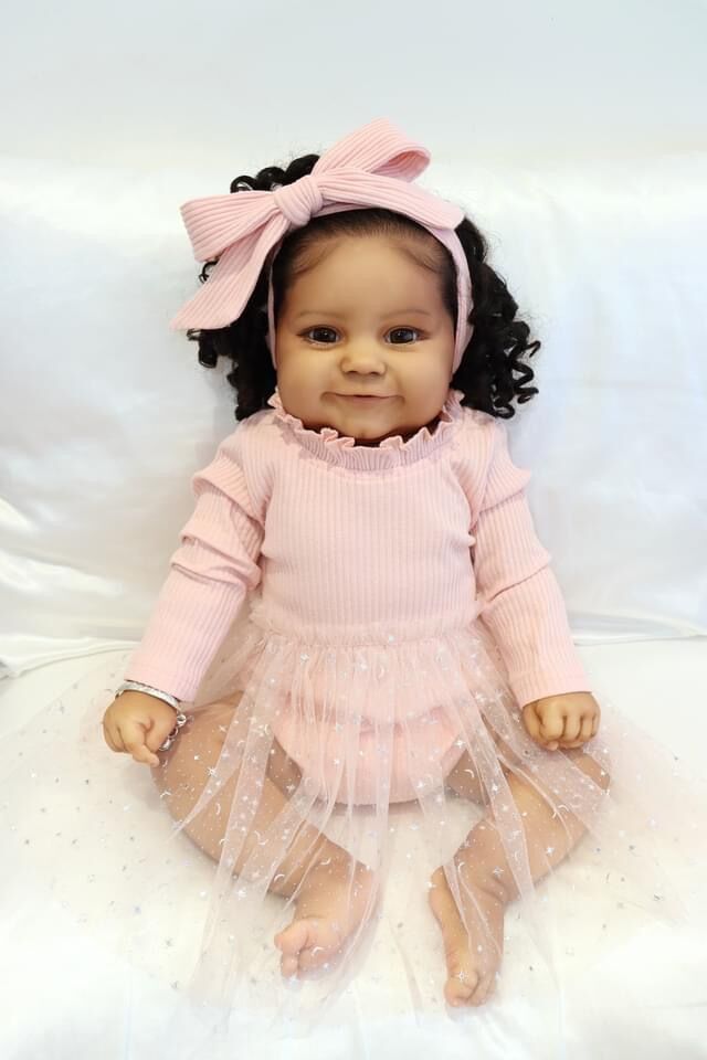 Weighted Cloth Body Reborn Toddler Doll Black Biracial African America –  Pinky Reborn