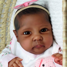 Load image into Gallery viewer, 20" Biracial Reborn Baby Black Skin Girl Soft Body African American Reborn Baby Doll Realistic Newborn Baby Dolls