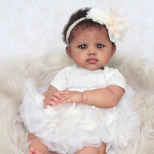 Load image into Gallery viewer, 22 Inch Reborn Baby Dolls Girl Handmade Black African American Biracial Newborn Baby Doll Girl
