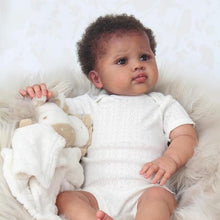 Load image into Gallery viewer, 22 Inch Reborn Baby Dolls Girl Handmade Black African American Biracial Newborn Baby Doll Girl