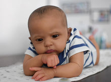 画像をギャラリービューアに読み込む, Real Life Weighted Black Reborn Toddler Doll Biracial African American Realistic Newborn Baby Doll Boy Silicone Reborn Baby Dolls