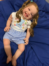 Load image into Gallery viewer, 24 Inch Handmade Finished Silicone Reborn Toddler Dolls Newborn Reborn Baby Doll Girl Weighted Cloth Body