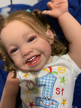 Load image into Gallery viewer, 24 Inch Handmade Finished Silicone Reborn Toddler Dolls Newborn Reborn Baby Doll Girl Weighted Cloth Body