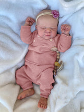 Load image into Gallery viewer, 18 inch lovely cute face slepping reborn baby dolls good gifts ideas for kids birthday holiday present full vinyl body dolls
