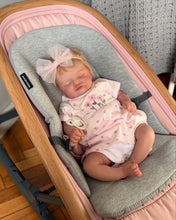 Load image into Gallery viewer, Rosalie 20-Inch Reborn Baby Doll Gift Set  Choose Full Vinyl Girl or Soft Body  Rooted Blonde Hair, Closed Eyes Includes Pacifier, Bottle &amp; Birth Certificate 1.2KG Realistic Weight
