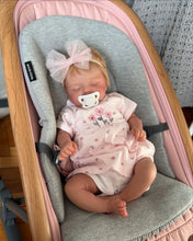 Load image into Gallery viewer, Rosalie 20-Inch Reborn Baby Doll Gift Set  Choose Full Vinyl Girl or Soft Body  Rooted Blonde Hair, Closed Eyes Includes Pacifier, Bottle &amp; Birth Certificate 1.2KG Realistic Weight
