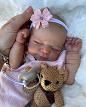 画像をギャラリービューアに読み込む, 19&quot; Hand-Painted Twin Baby Dolls Pascale Set - Pink &amp; Purple Lace Outfits + Bears (48cm Fabric Body)
