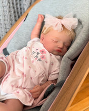 Load image into Gallery viewer, Rosalie 20-Inch Reborn Baby Doll Gift Set  Choose Full Vinyl Girl or Soft Body  Rooted Blonde Hair, Closed Eyes Includes Pacifier, Bottle &amp; Birth Certificate 1.2KG Realistic Weight
