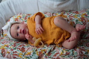 19inch Realistic Reborn Baby Doll Handmade Lifelike Soft Cloth Body Baby Dolls Girl Gift for Kids