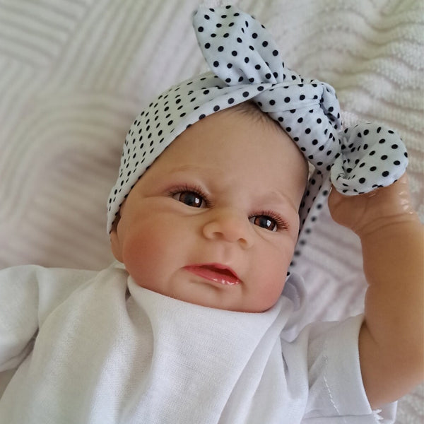 17 inch Lifelike Cuddly Reborn Baby Dolls Elijah Cloth Body Adorable Realistic Newborn Baby Doll Xmas Birthday Gift