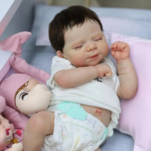 Carica l&#39;immagine nel visualizzatore di Gallery, 18 Inch Lifelike Lovely Sleeping Reborn Baby Dolls Pascale Realistic Cuddly Newborn Baby Full Silicone Body Handmade Reborn Baby Doll Birthday Gift for Kids
