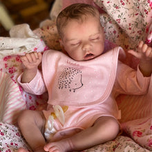 Carregar imagem no visualizador da galeria, 18 Inch Cuddly Realistic Newborn Baby Dolls Soft Silicone Real Life Sleeping Adorable Reborn Baby Doll Girl Gift Set for Kids Age 3+
