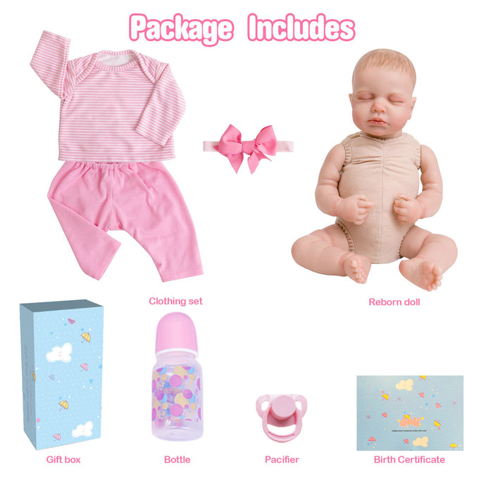 20-inch Lifelike Reborn Baby Doll - Realistic Silicone Newborn Toddler Toy for Ages 3+