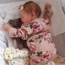 Carica l&#39;immagine nel visualizzatore di Gallery, 20 Inch Sleeping Lifelike Reborn Baby Dolls Girl Soft Silicone Cloth Body Cuddly Realistic Newborn Dolls Gift for Kids
