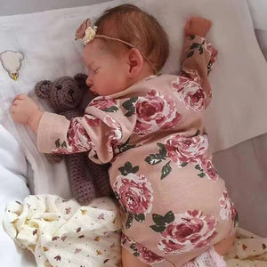 20 Inch Sleeping Lifelike Reborn Baby Dolls Girl Soft Silicone Cloth Body Cuddly Realistic Newborn Dolls Gift for Kids
