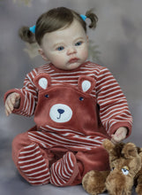 画像をギャラリービューアに読み込む, 18/19 inch Lovely Lifelike Reborn Baby Doll Realistic Soft Silicone Newborn Baby Dolls Girl Cuddly Toddler Baby Dolls Girl
