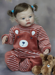 18/19 inch Lovely Lifelike Reborn Baby Doll Realistic Soft Silicone Newborn Baby Dolls Girl Cuddly Toddler Baby Dolls Girl