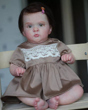 画像をギャラリービューアに読み込む, 19 Inch Reborn Baby Dolls Girl Real Life Soft Silicone Cloth Body Lifelike Realistic Newborn Toddler Lovely Doll Gift for kids 3+
