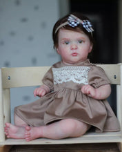 画像をギャラリービューアに読み込む, 19 Inch Reborn Baby Dolls Girl Real Life Soft Silicone Cloth Body Lifelike Realistic Newborn Toddler Lovely Doll Gift for kids 3+
