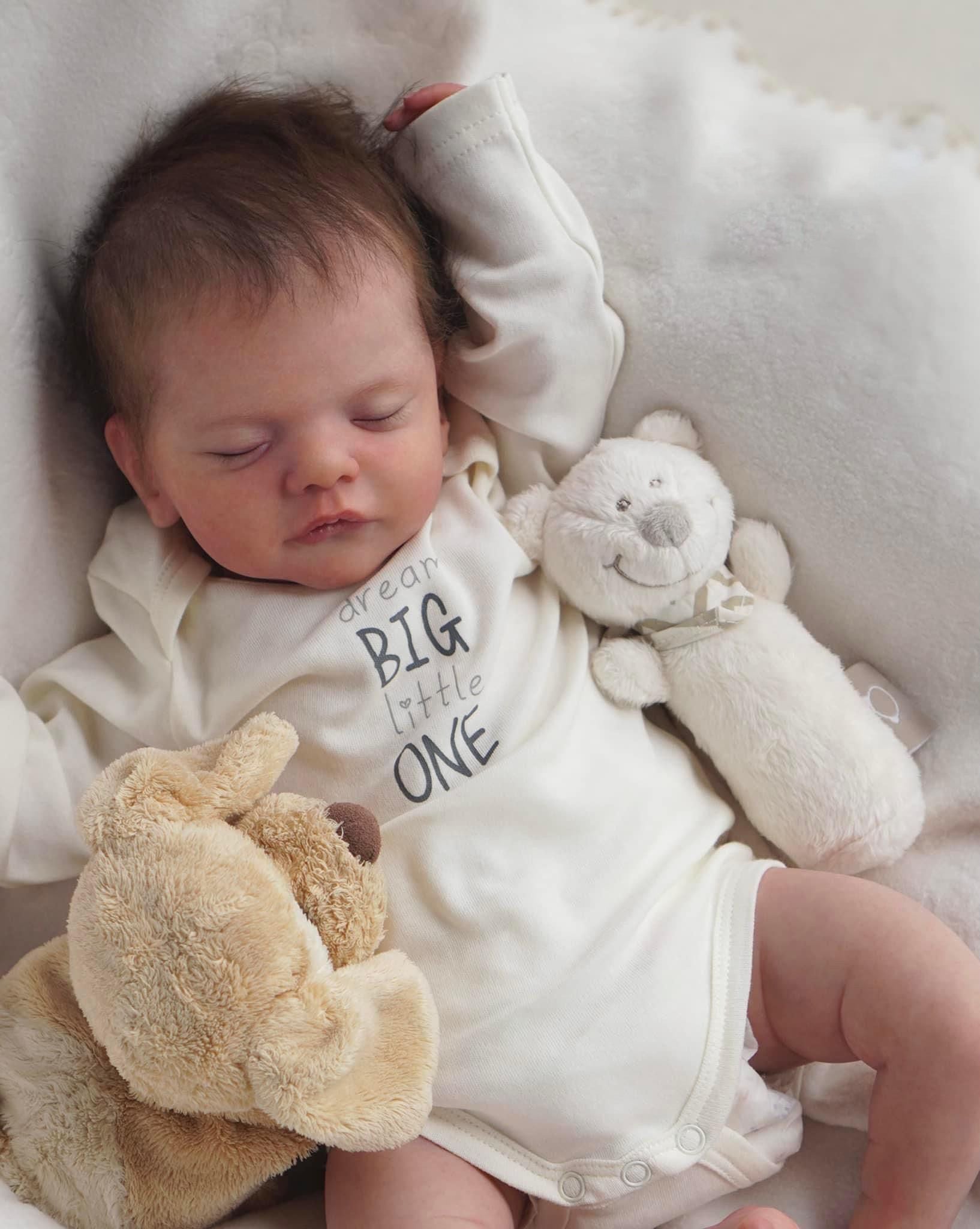 19 Inch Sleeping Lovely Reborn Baby Dolls Girl Sam HandMade
