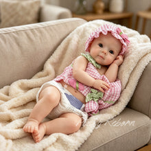 Загрузить изображение в средство просмотра галереи, Realistic Silicone Reborn Baby Doll - 12 Inch / 16 Inch - with Pink Gingham Outfit, Hat &amp; Box - Lifelike Hand-Painted Art Doll

