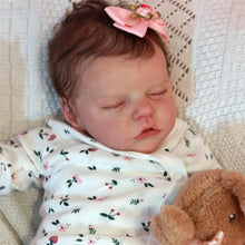画像をギャラリービューアに読み込む, Realistic Reborn Baby Dolls Silicone Soft Vinyl Lifelike Sleeping Newborn Baby Girl
