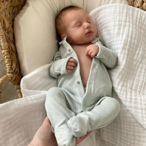 LouLou 20 Inch Full Limbs Vinyl Reborn Baby Dolls Hand-Rooted Hair & Exquisite Hand-Painting | Poseable Full Limbs, 50cm Collector Edition