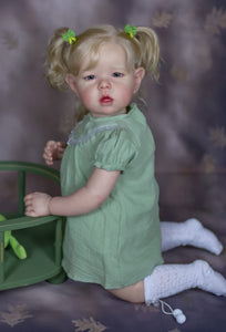 28 Inch 70cm Lovely Toddler Girl Reborn Doll Lifelike Realistic Newborn Baby Doll Cloth Body Cuddly Baby Doll