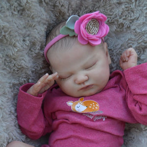 20 Inch Sleeping Adorable Newborn Baby Doll Girl Realistic Lifelike Reborn Baby Doll Birthday Gift for Kids
