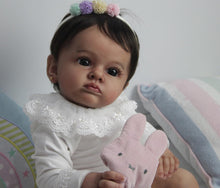 画像をギャラリービューアに読み込む, 23 Inch Reborn Toddler Realistic Newborn Baby Doll Black Skin Reborn Baby Dolls Birthday Gift for Children
